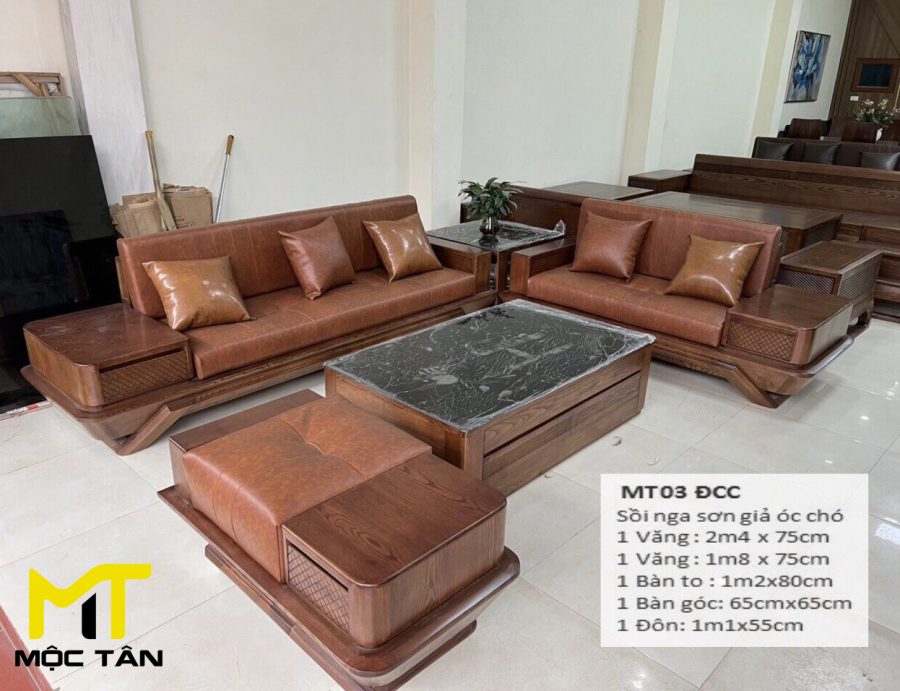 Sofa gỗ Sồi MT03 ĐCC