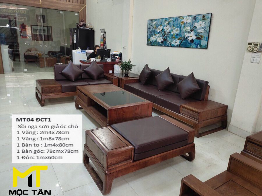 Sofa gỗ Sồi MT04 ĐCT1