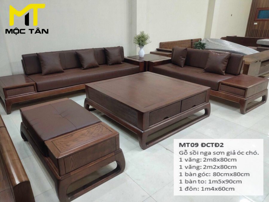 Sofa gỗ Sồi MT09 ĐCTĐ2