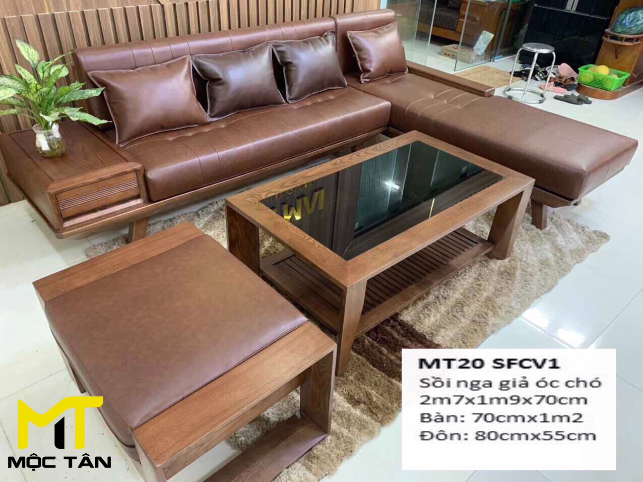 Sofa gỗ Sồi MT20 SFCV1