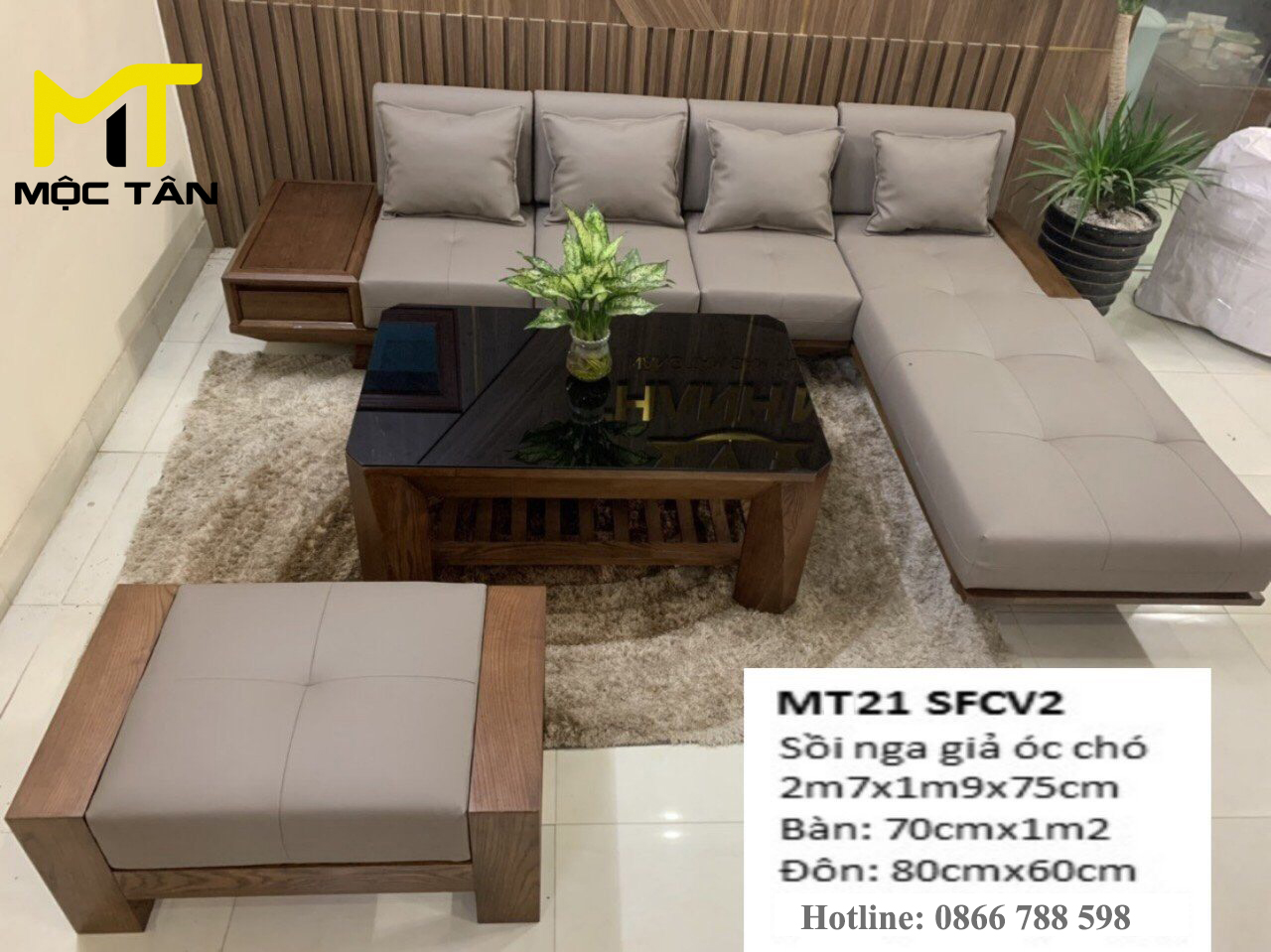 Sofa gỗ Sồi MT21 SFCV2