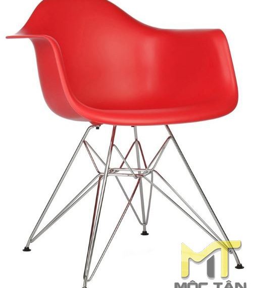 Ghế Cafe Eames DAR chân sắt - GED01 - màu đỏ