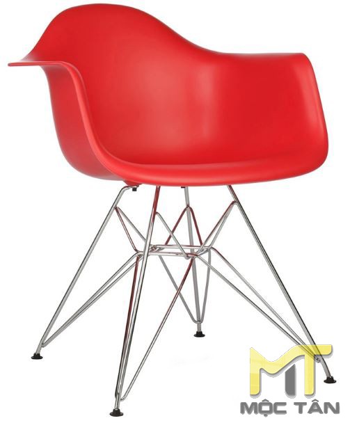 Ghế Cafe Eames DAR chân sắt - GED01 - màu đỏ