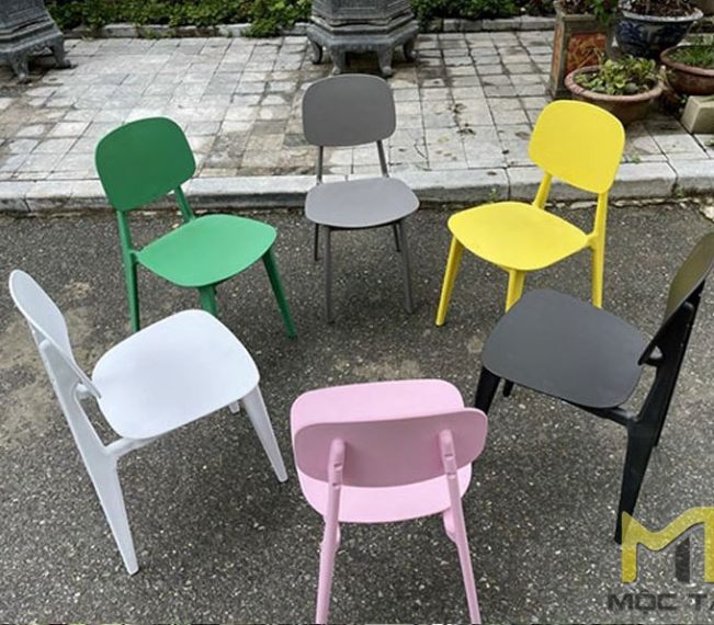 Ghế Cafe Nhựa Đúc - đa dạng màu sắc