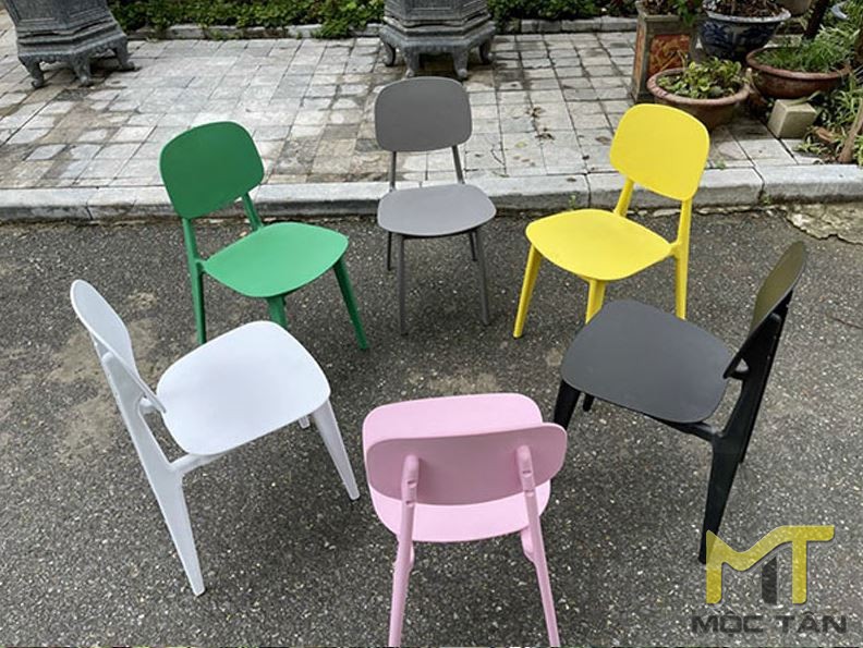 Ghế Cafe Nhựa Đúc - đa dạng màu sắc