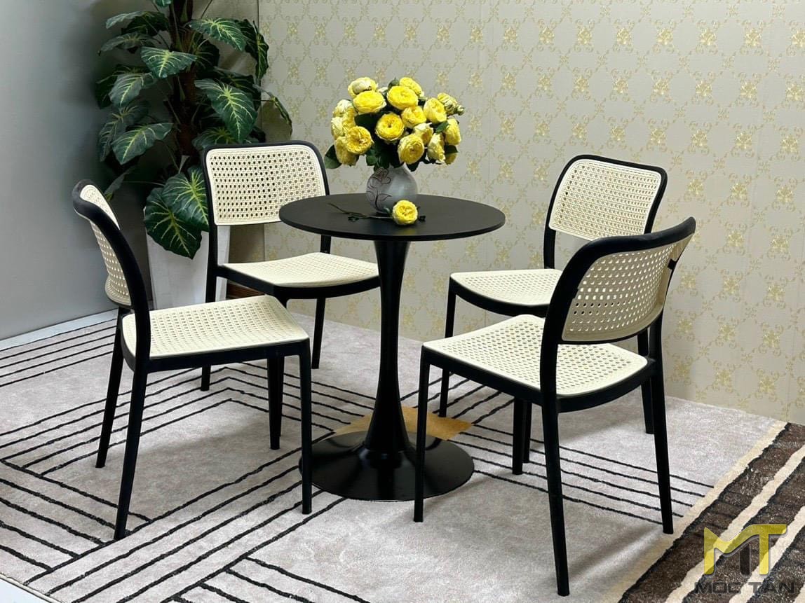 Bàn Cafe Tulip mặt gỗ chân sắt - BC03 11 Bàn Cafe Tulip mặt gỗ chân sắt - BC03