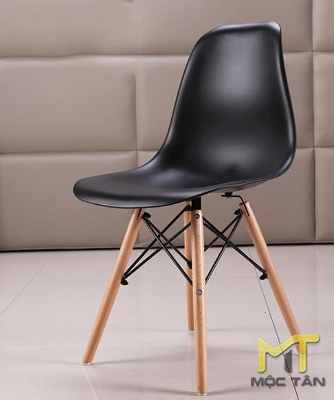 Ghế Cafe Eames DSW chân gỗ - GC02 - màu đen