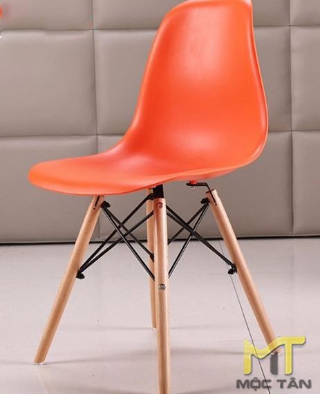 Ghế Cafe Eames DSW chân gỗ - GC02 - màu cam
